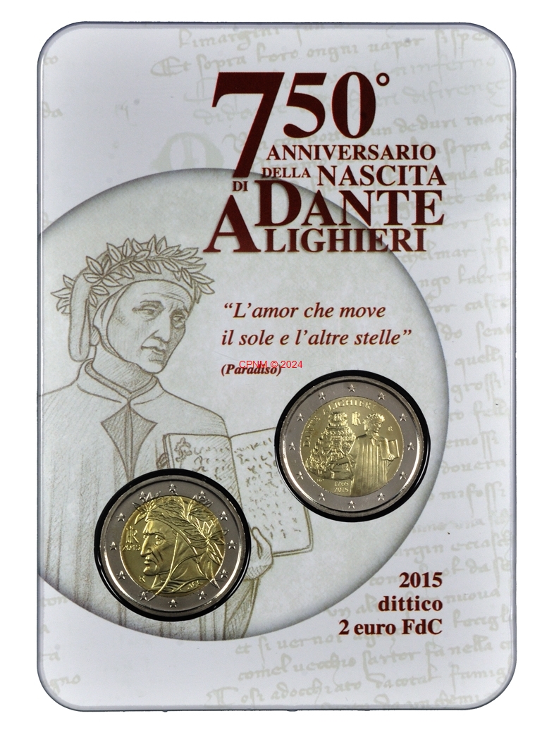 Euros - Italie - It 2 € C 15 CC Dante